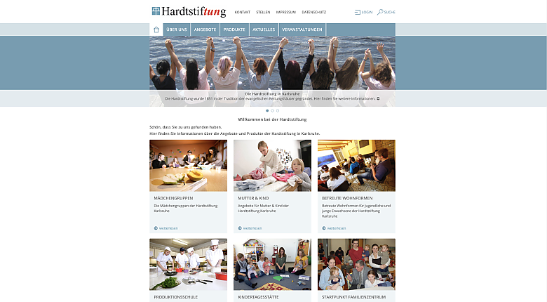 Screenshot www.hardtstiftung.org